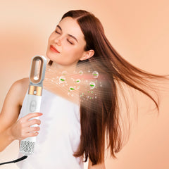 Hair Dryer Brush, Hot Air Brush, Multi Hair Style, White Gold