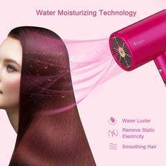 Water Ionic Hair Dryer, 1800W Blow Dryer With Magnetic Nozzle 2